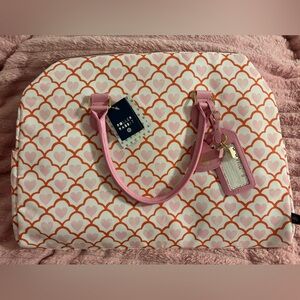 NWT Roller Rabbit x Target Geo Hearts Duffel Bag in Pink 🩷